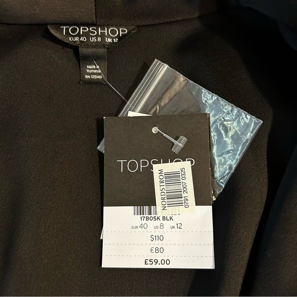 NWT TOPSHOP Long Line Double Breasted Dress /Blazer - Picture 10 of 10